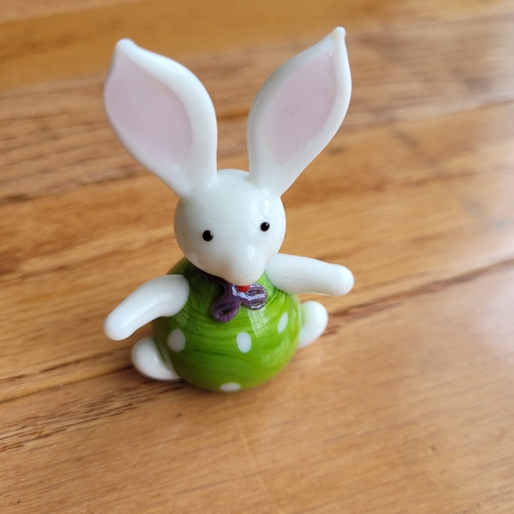 Bunny Rabbit Lapin Glass Figure Gift Easter - Picture 7 of 16